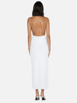 Aaliyah Sequin Maxi Dress - White