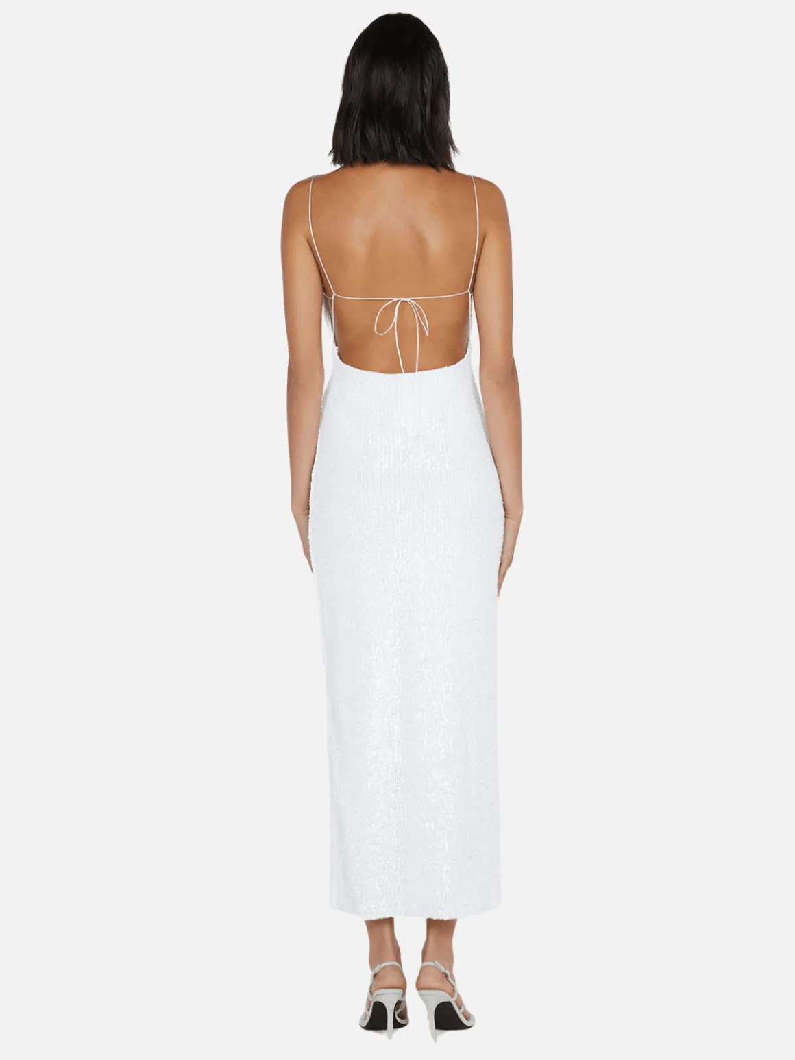 Aaliyah Sequin Maxi Dress - White