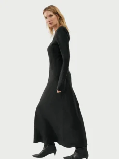 Full Sleeve Bias Dress - Black