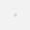 14k Gold Crystal Lotus Flower Earring - Single