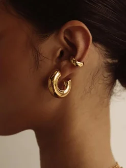 Lolita Hoop Earrings - Gold