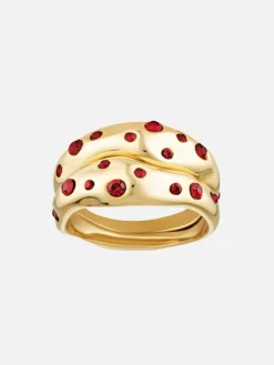 Mali Ring Set - Garnet