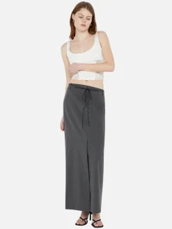 Naida Panel Skirt - Charcoal