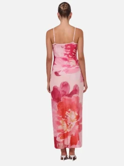 Nora Mesh Maxi Dress - Dahlia Floral
