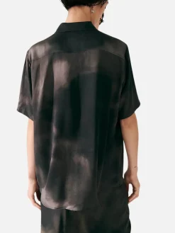 Short Sleeve Boyfriend Shirt - Smoke