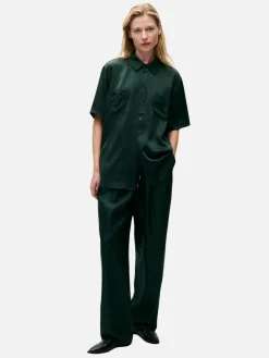 Short Sleeve Boyfriend Shirt - Scarab