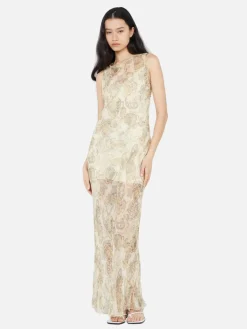 Shyla Boat Neck Dress - Faded Paisley