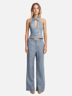 Tully Halter Top - Slate